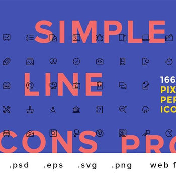 Simple line icons PRO